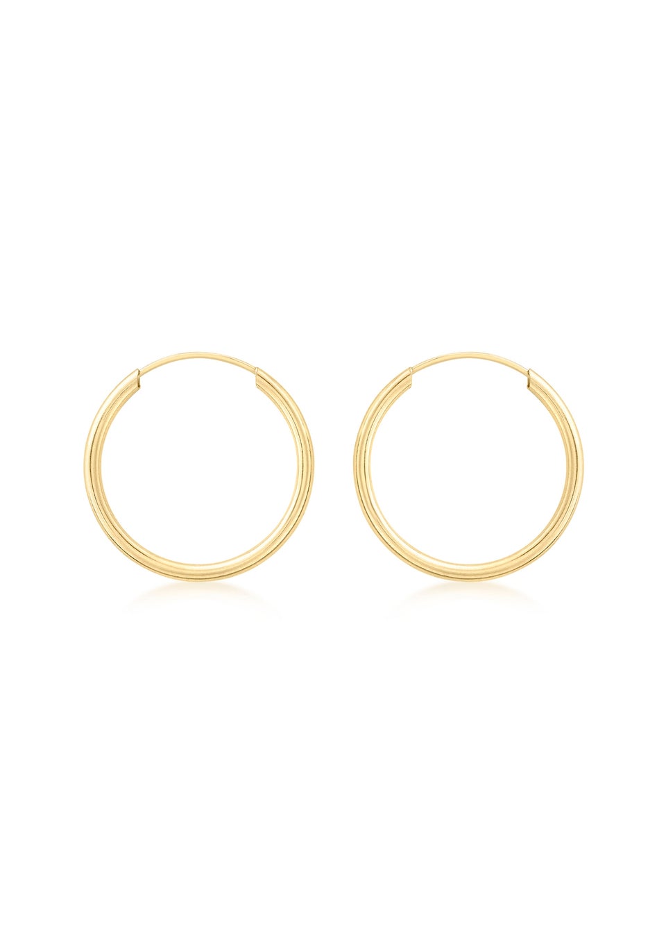 Golden Moments 9ct Yellow Gold Sleeper Hoop Earrings
