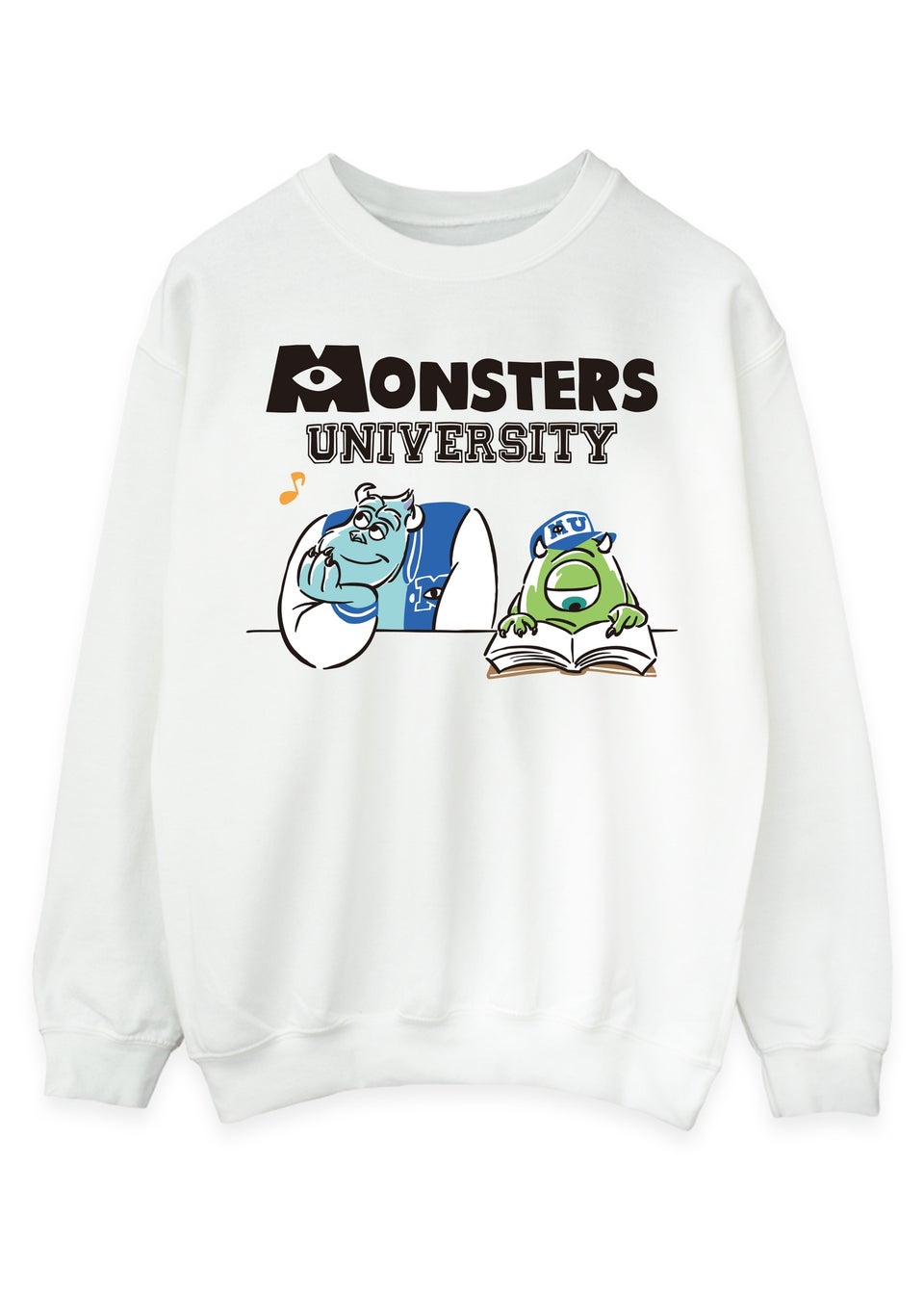 Disney Monsters University Book White Sweatshirt
