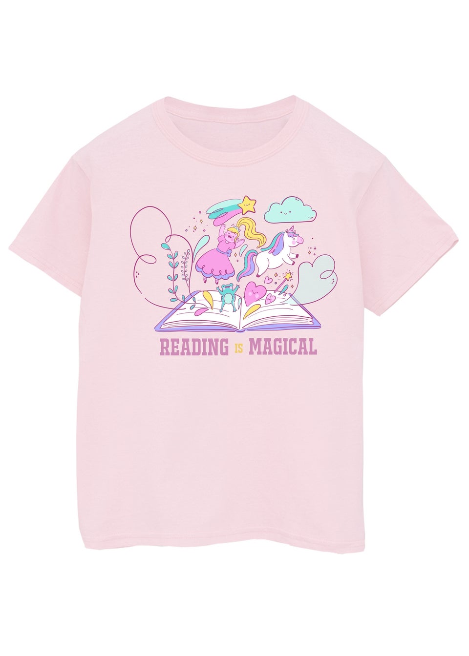 Brands In Pink World Book Day Reading Is Magical Kids T-Shirt (3-13 Years)