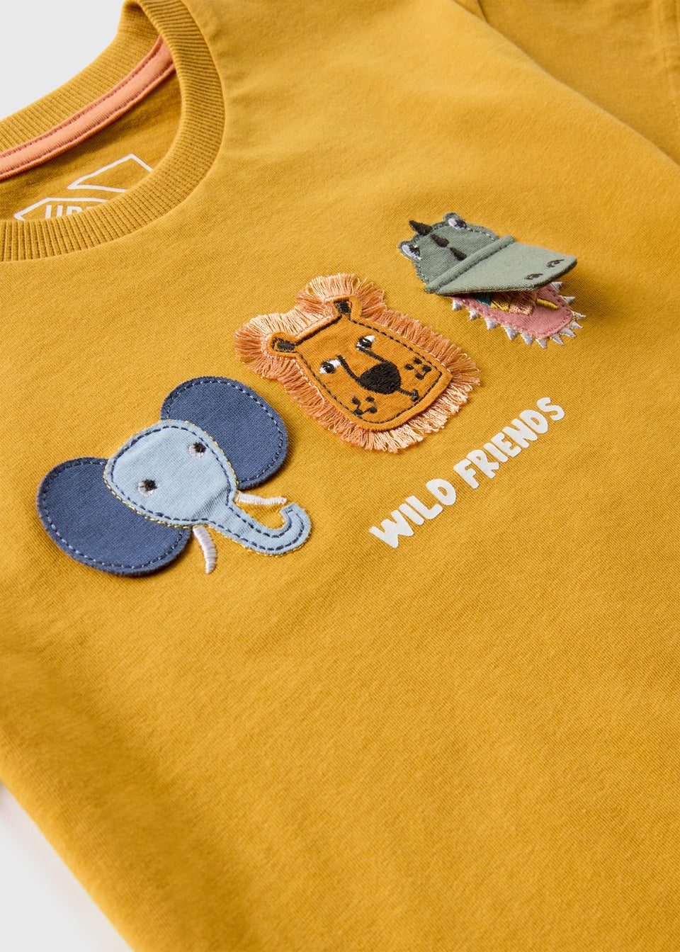 Boys Yellow Animal Flap T-Shirt (1-7yrs)