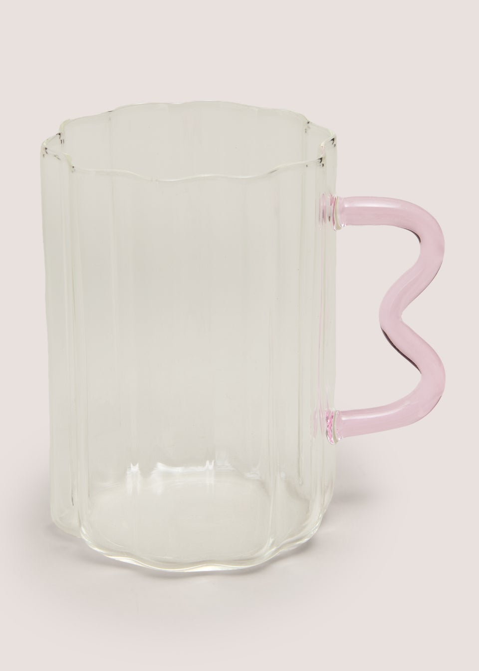 Pink Abstract Glass Mug