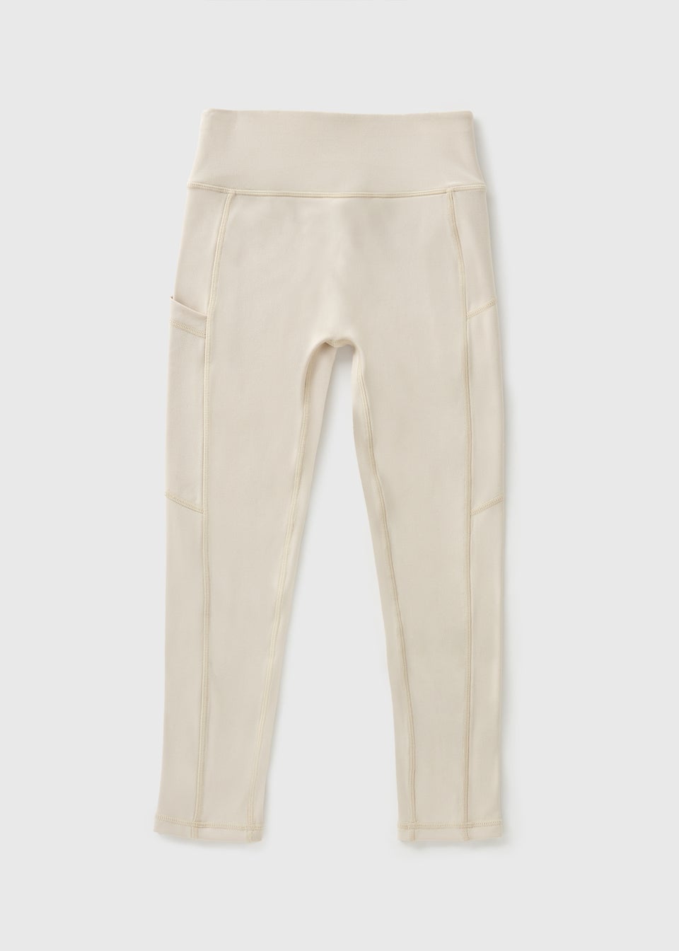 Girls Cream Soft Touch Leggings