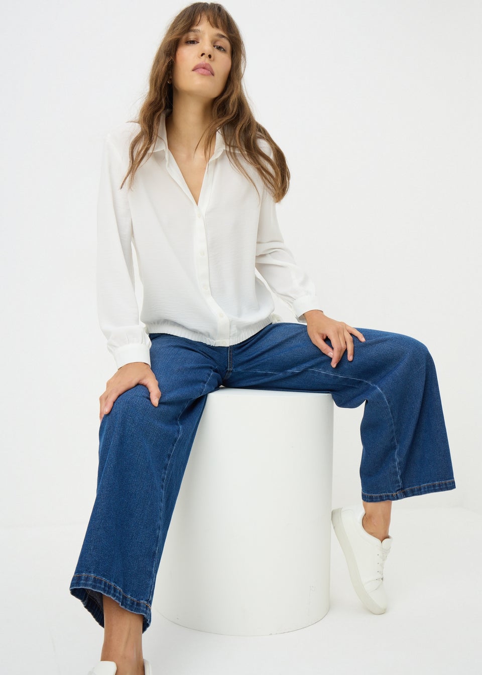 White Drawstring Shirt