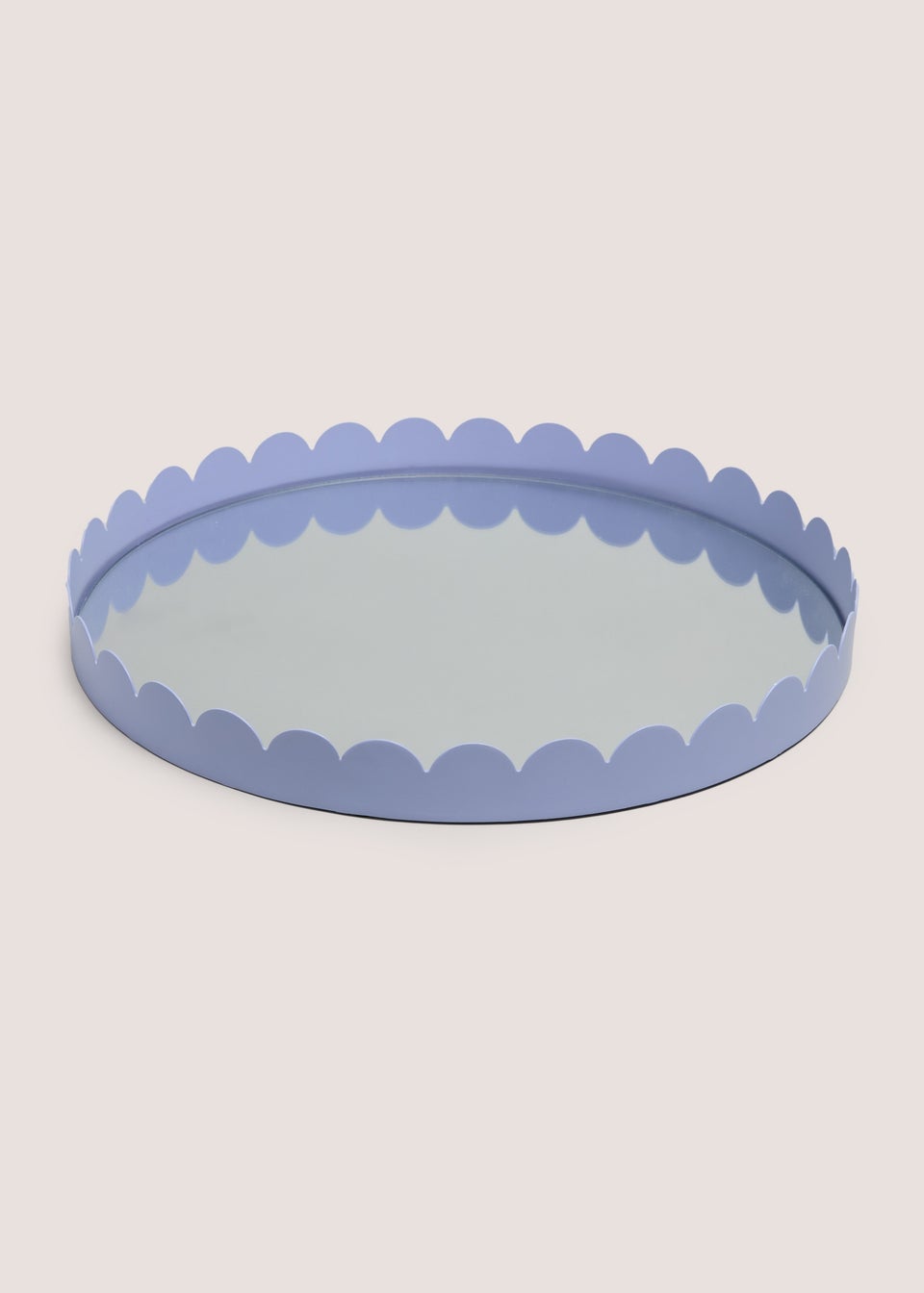 Blue Wavy Glass Bottom Tray
