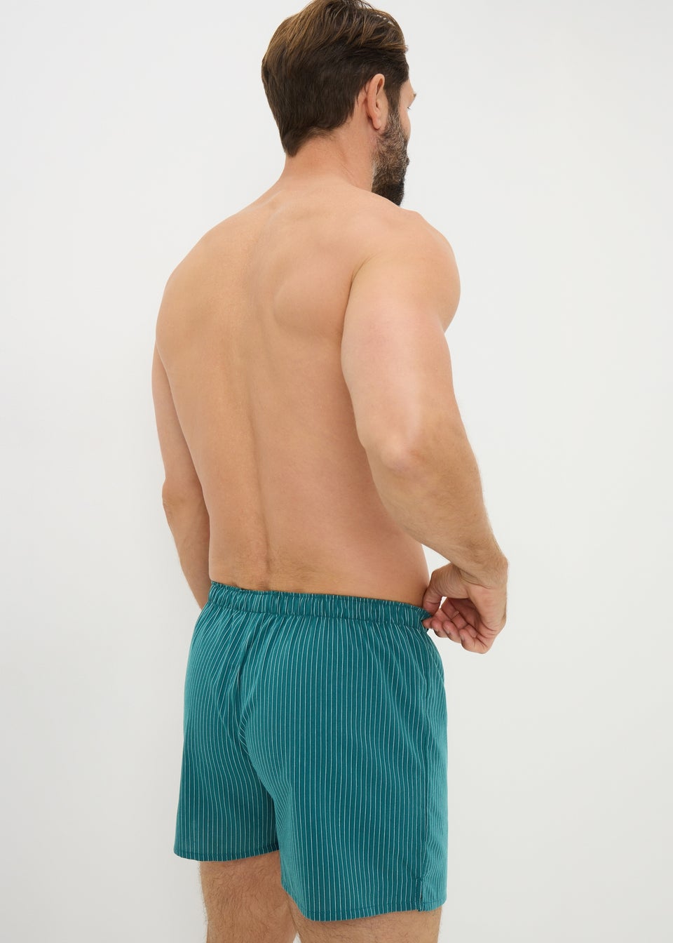 3 Pack Teal Geometric Woven Boxers