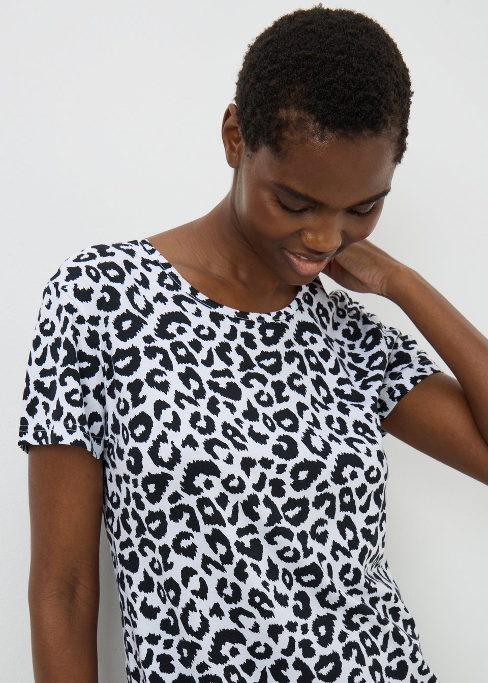 Black Mono Animal Print Nightie