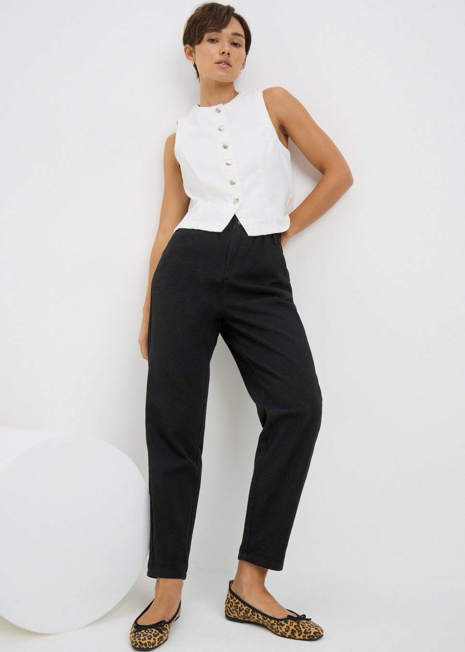 Black Paperbag Jeans