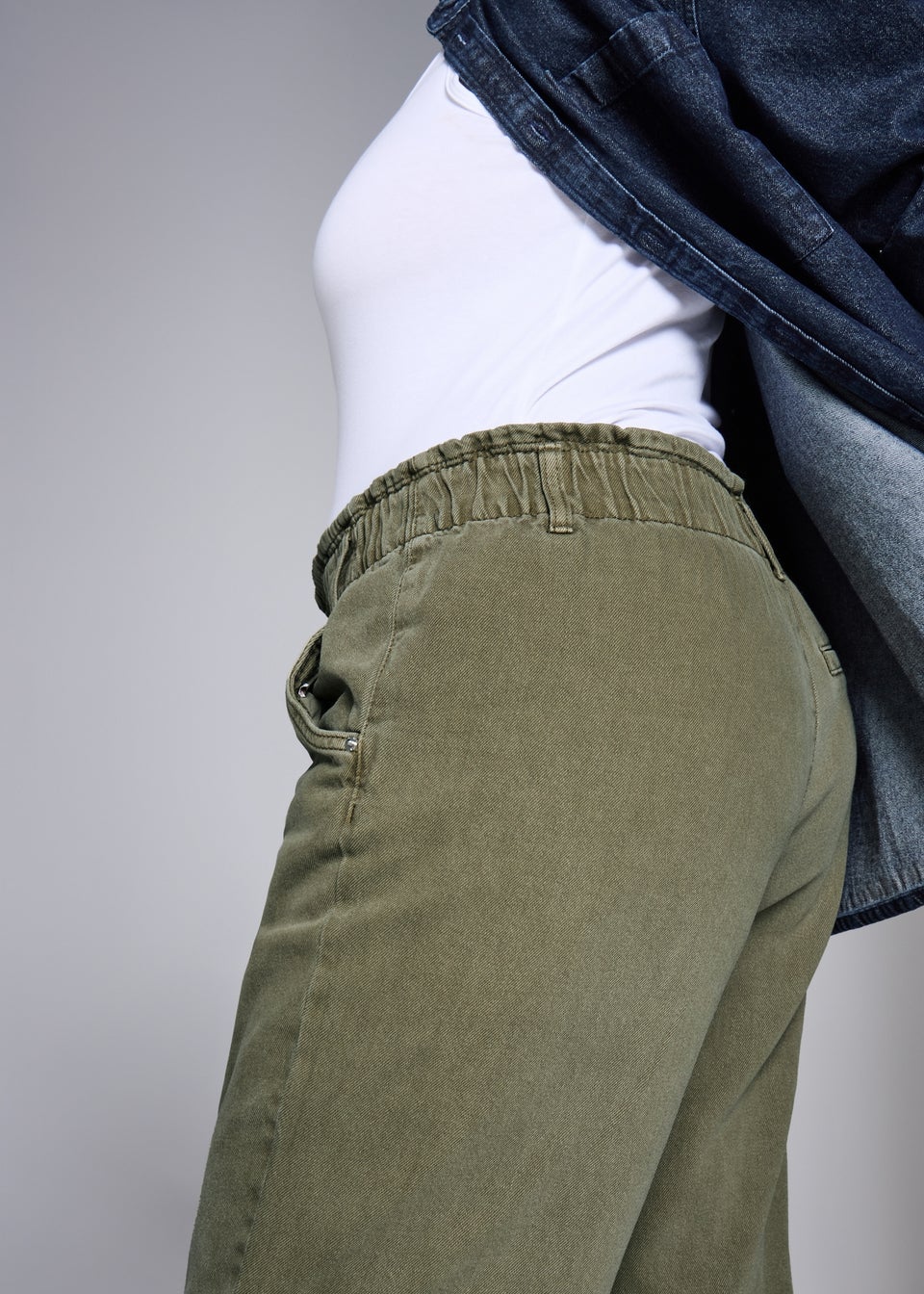 Khaki Paperbag Jeans