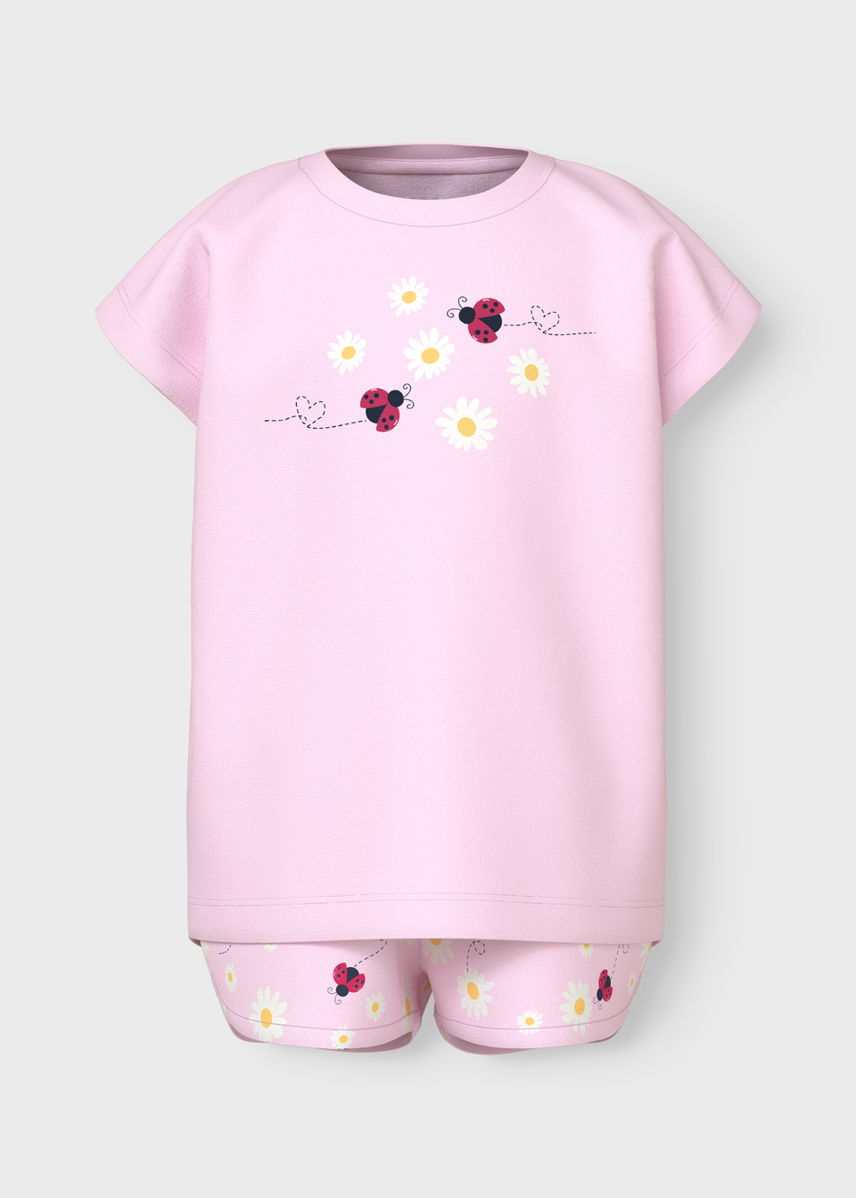 Name It Girls Pink Daisy Top & Short Set (1.5-7yrs)