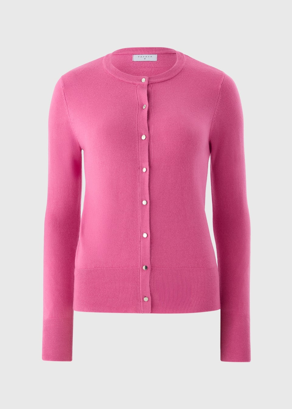 Bright Pink Button Soft Caridgan