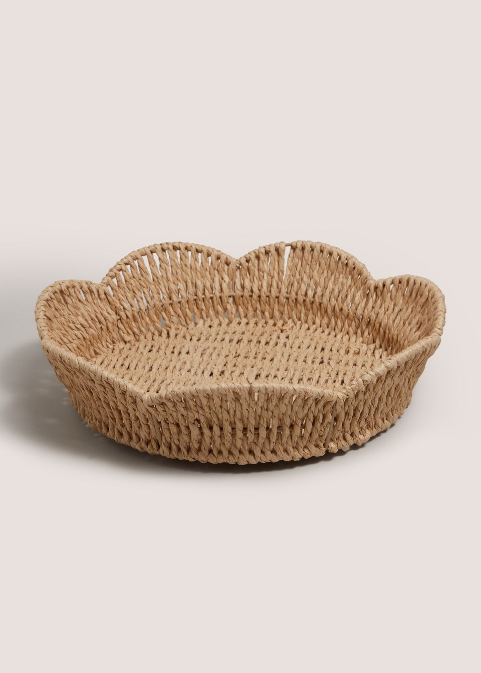 Neutral Scallop Edge Tray