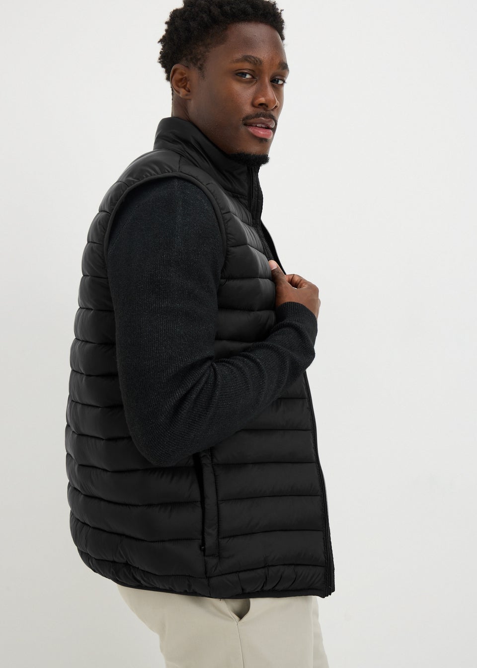 Black Puffer Gilet