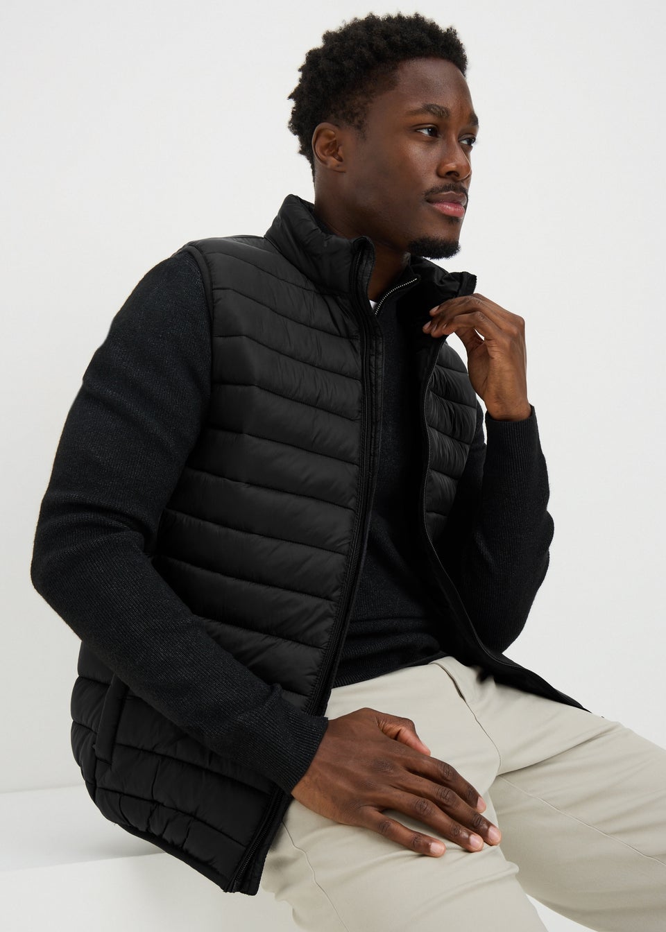 Black Puffer Gilet