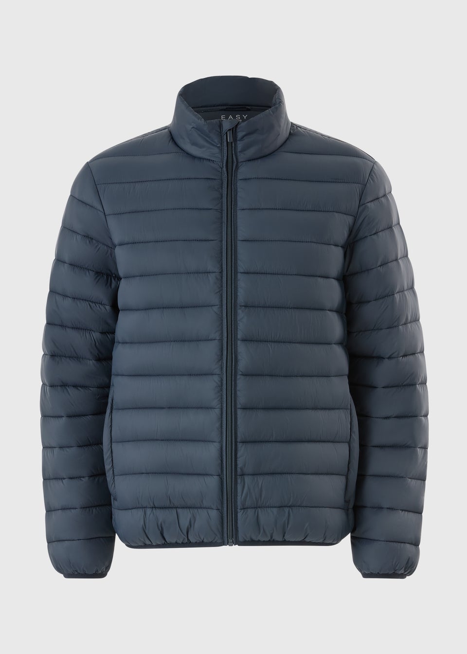 Navy Puffer Funnel Coat
