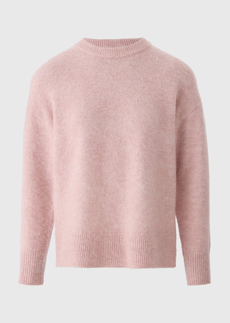 Womens Fluffy Oversized Light Pink Jumper