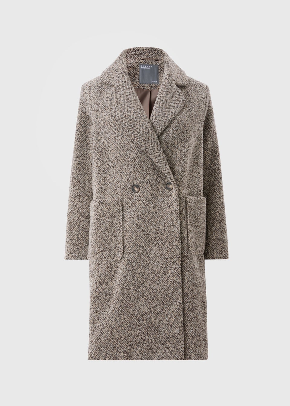 Brown Textured Smart Coat