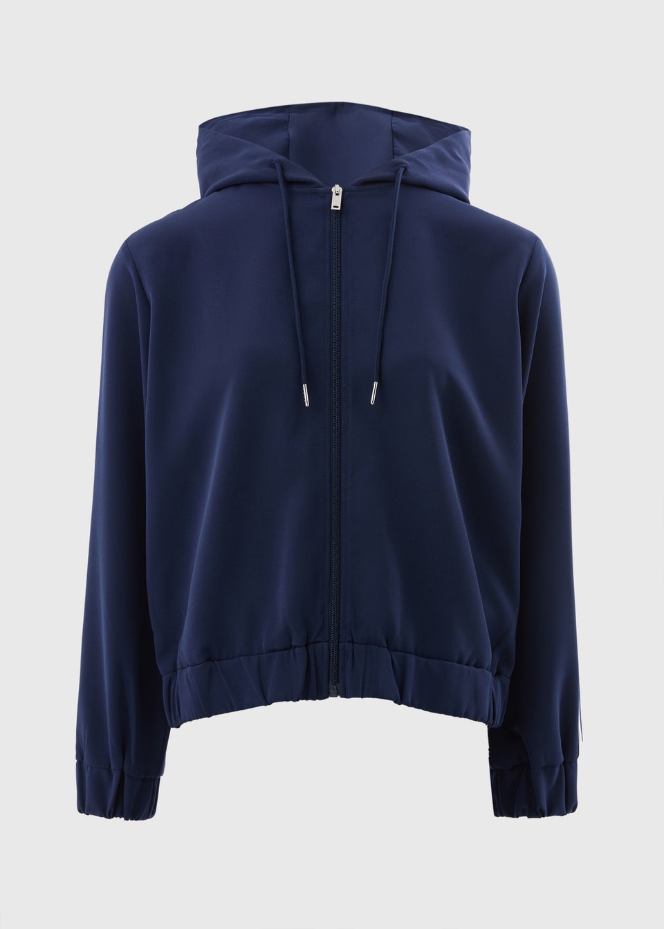 Women's Zip Up Navy Striped Hoodie
