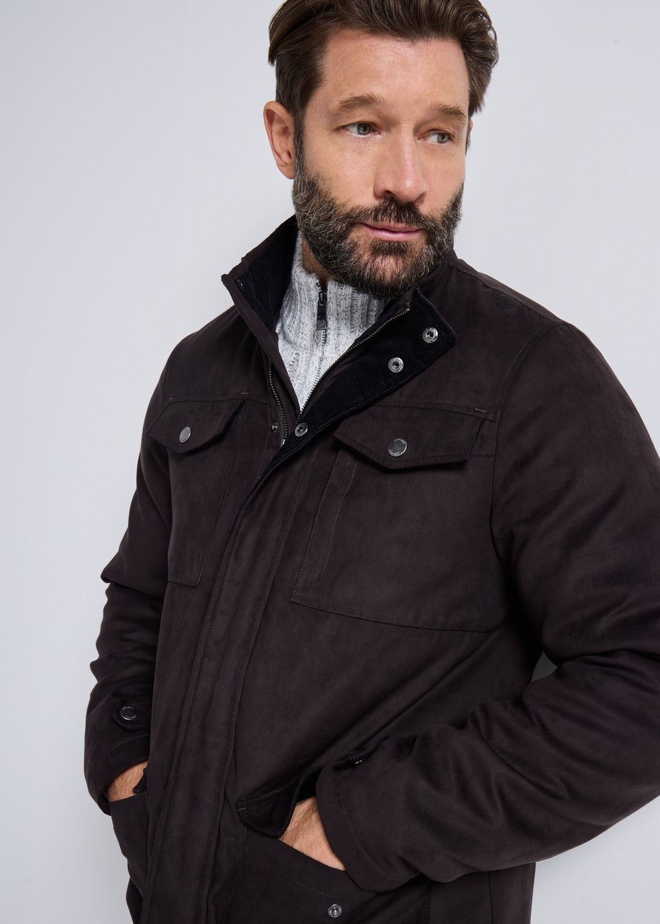 Brown Suede Coat