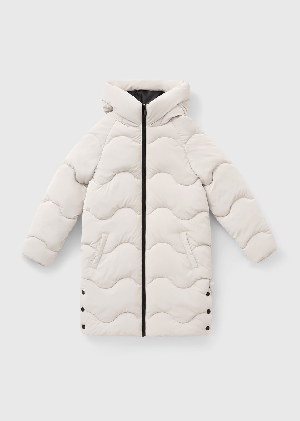 Girls Cream Padded Coat