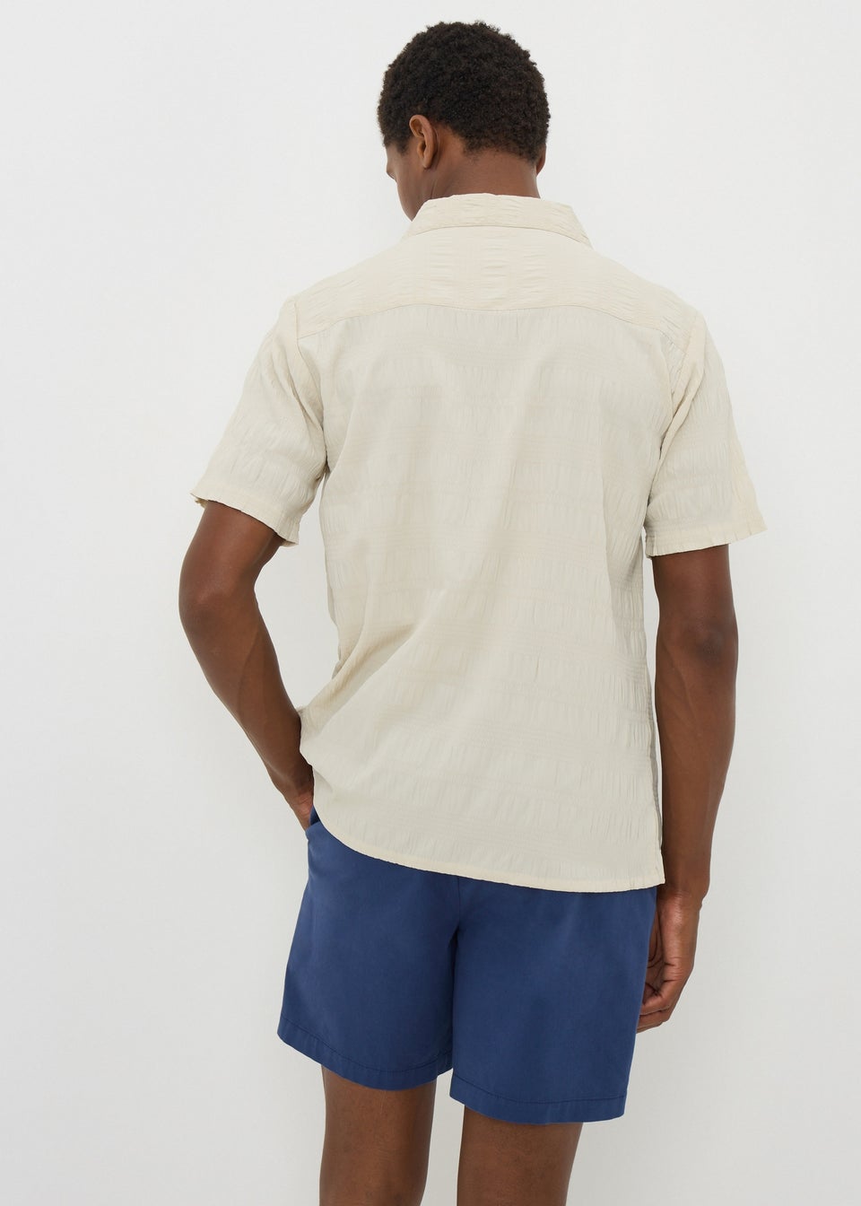 Ecru Smart Textured Shirt