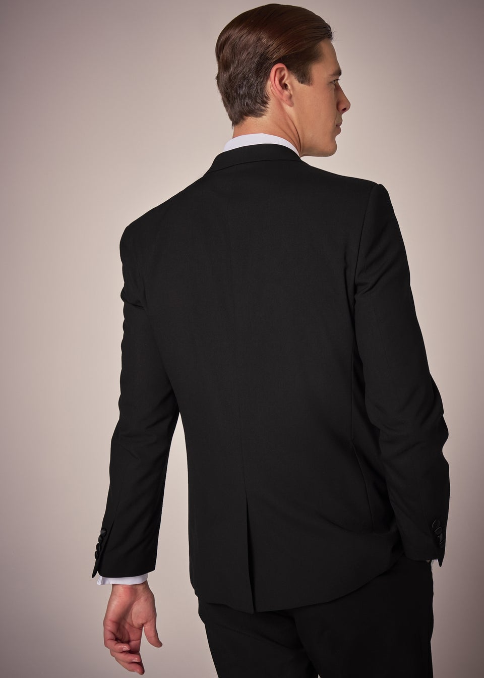 Taylor & Wright Black Tailored Fit Dinner Suit Jacket