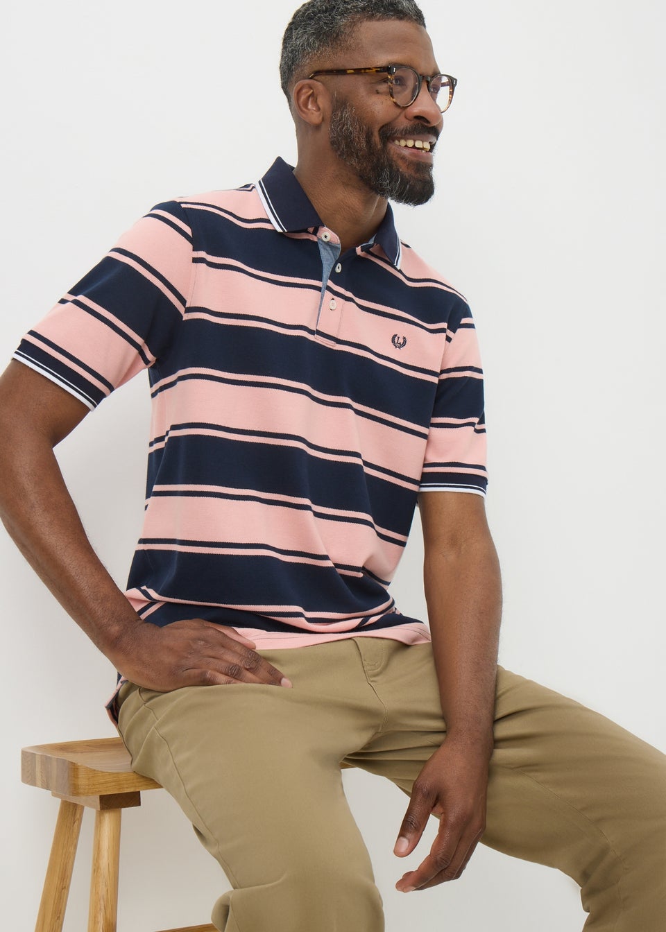 Lincoln Pink Stripe Polo Shirt