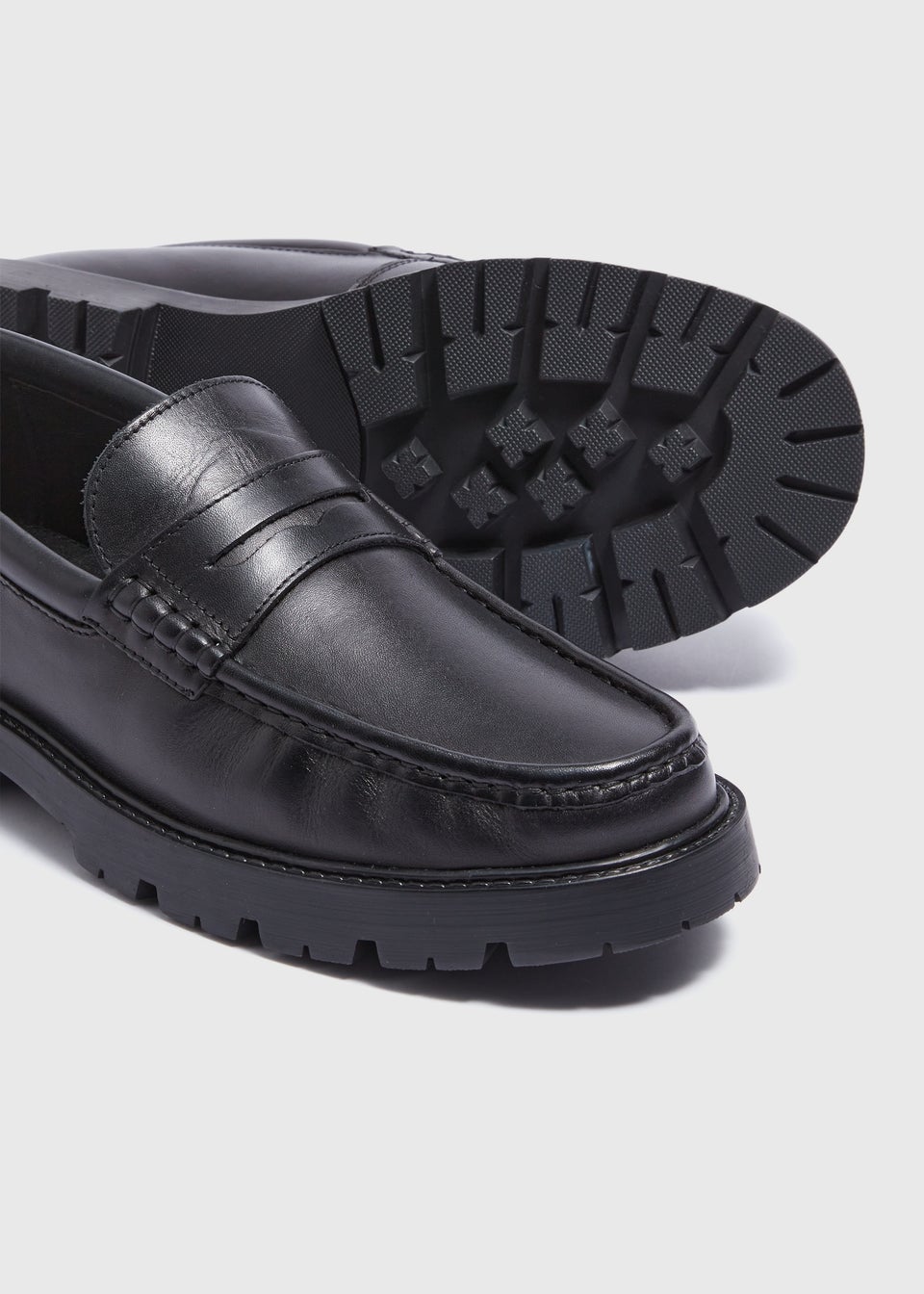 Black Chunky Loafers