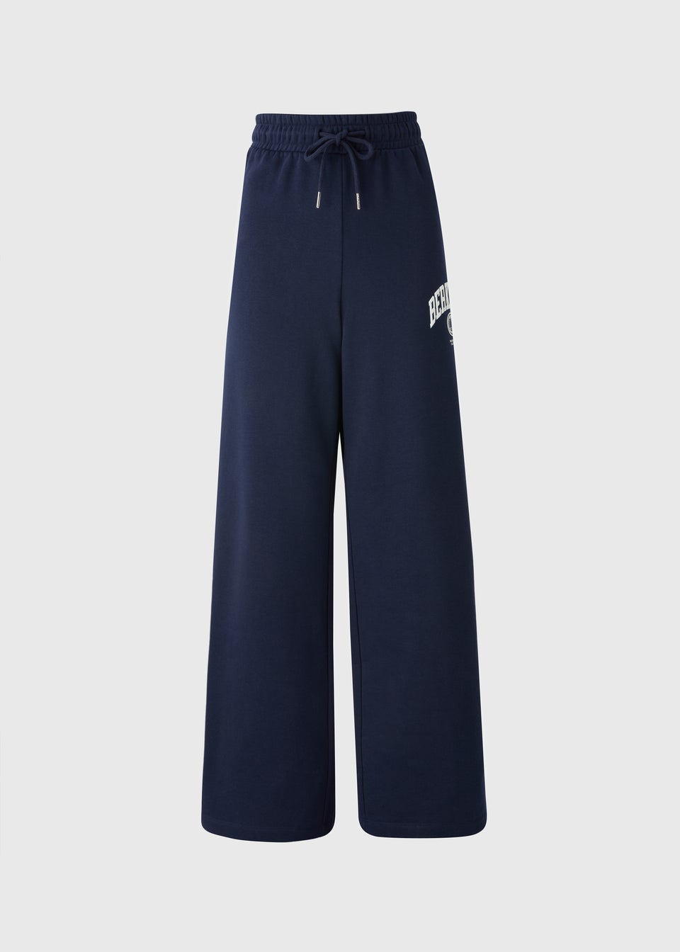 Navy Berkley Wide Leg Jogging Trousers