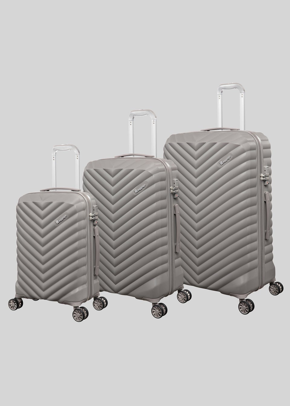 IT Luggage Grey Hardshell Suitcase