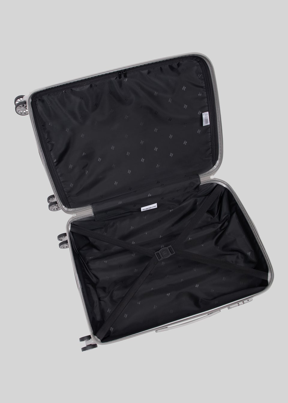 IT Luggage Grey Hardshell Suitcase