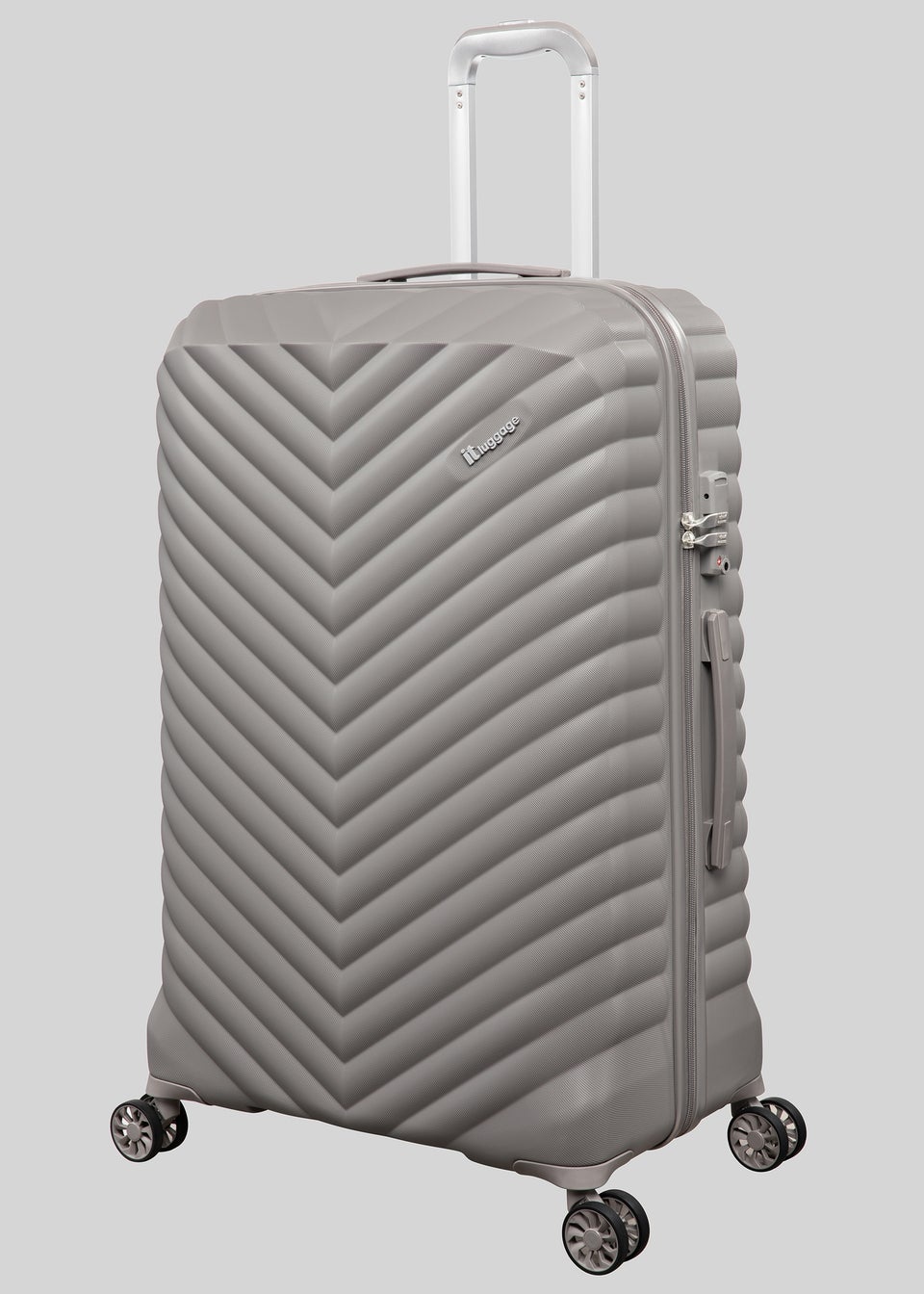 IT Luggage Grey Hardshell Suitcase