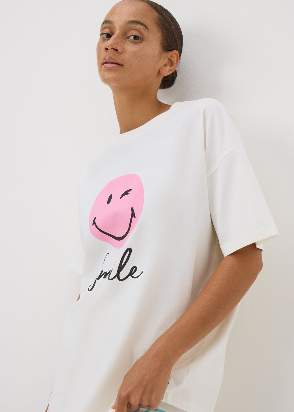 Smiley Cream Short Pyjama Set
