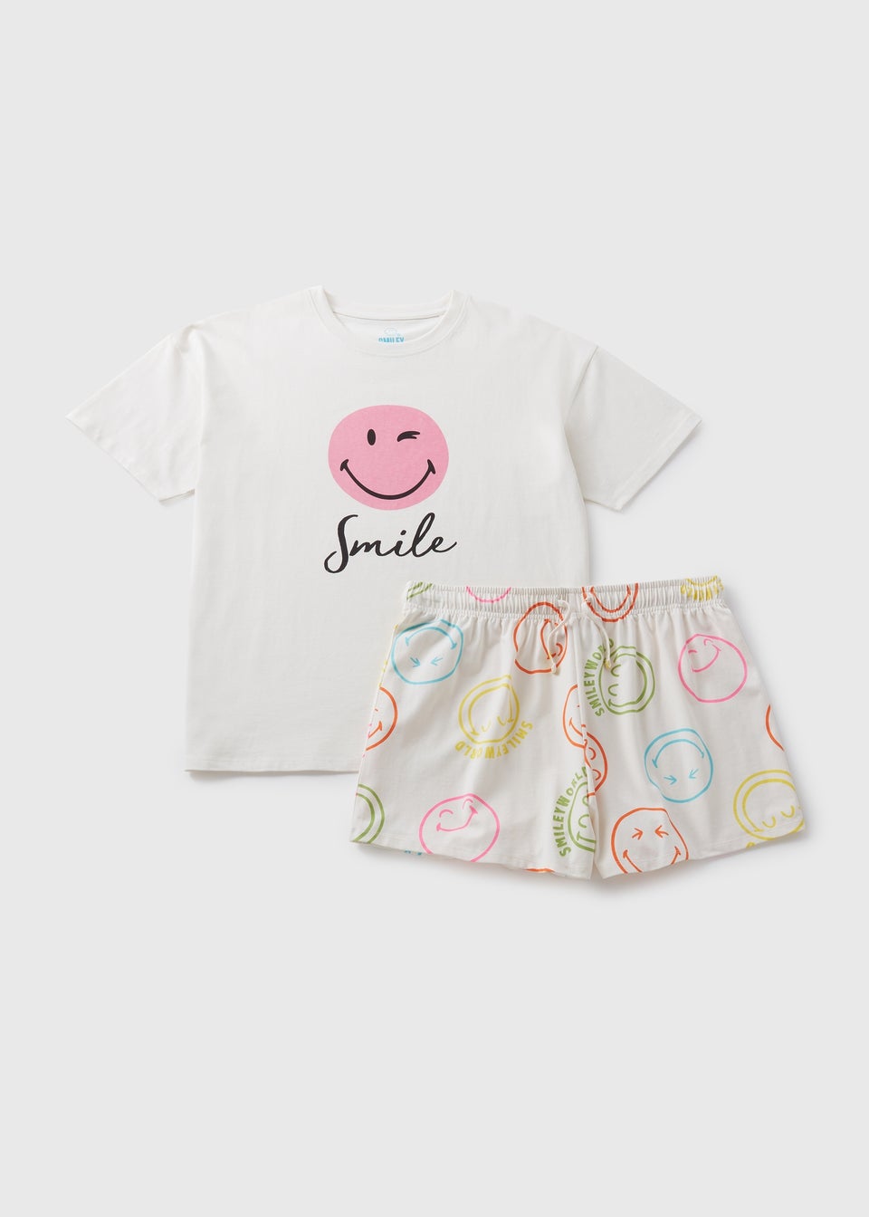 Smiley Cream Short Pyjama Set