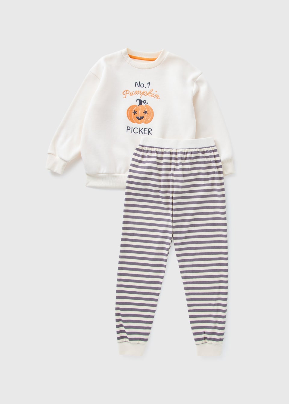 Kids Cream Pumpkin Picker Pyjama Set (1-13yrs)
