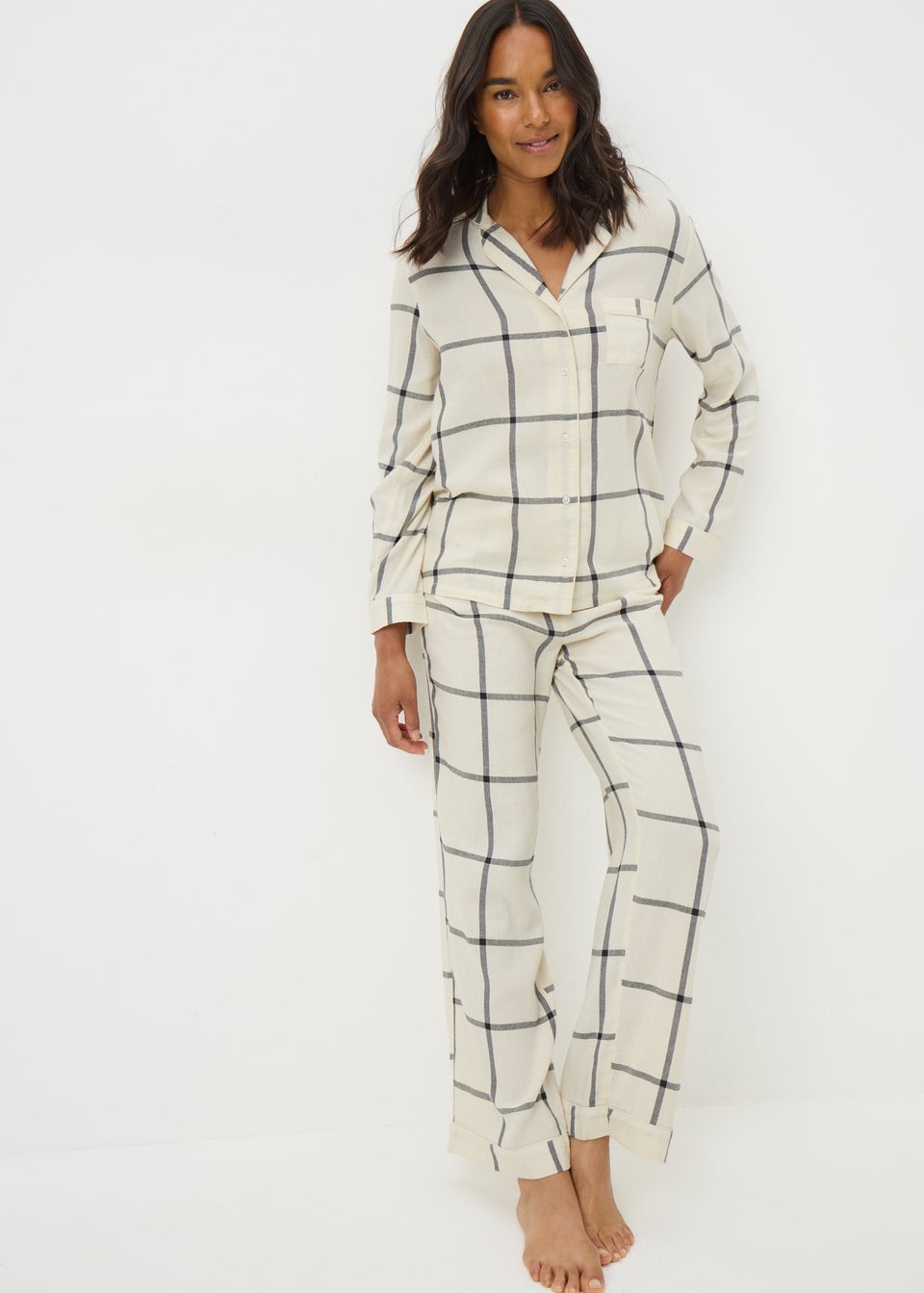 Cream Traditional Pyjama Set