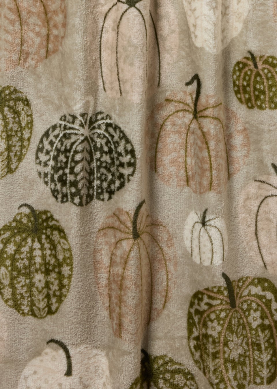 Green Pumpkin Print Throw