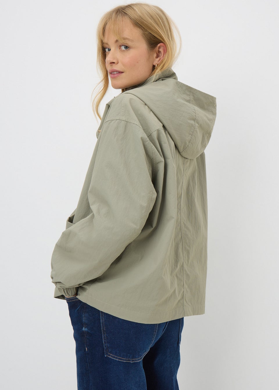 Khaki Short Anorak Jacket