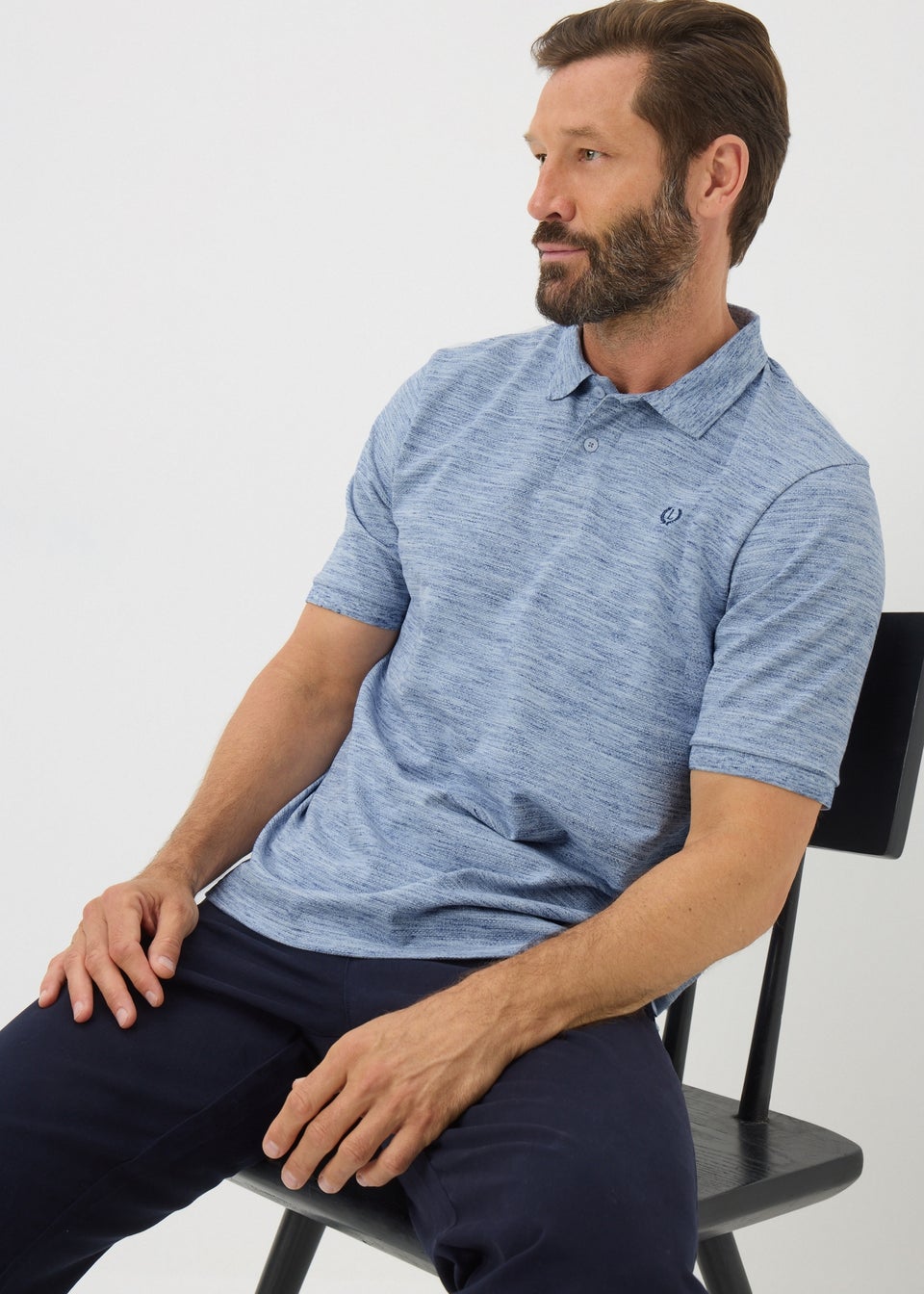 Lincoln Blue Popcorn Injection Polo