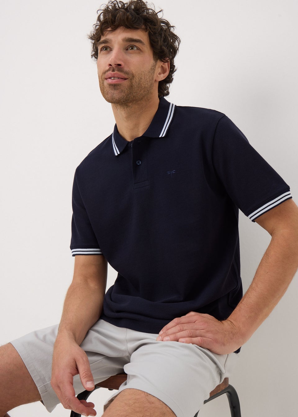 Navy Tipped Polo Shirt
