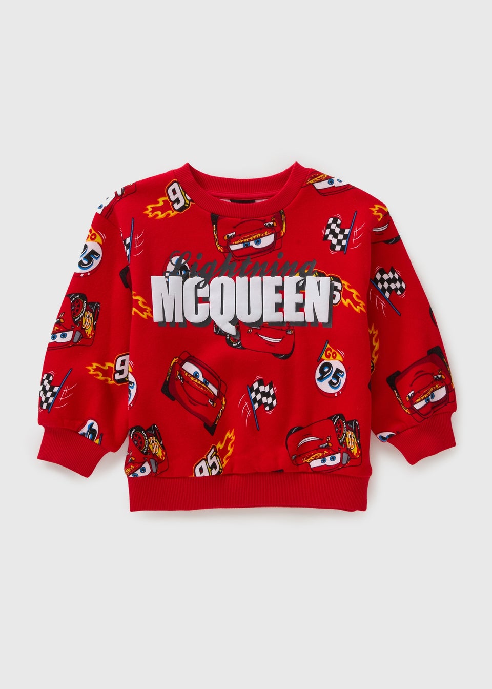 Cars Boys Red Lightning McQueen Sweatshirt (1-7yrs)