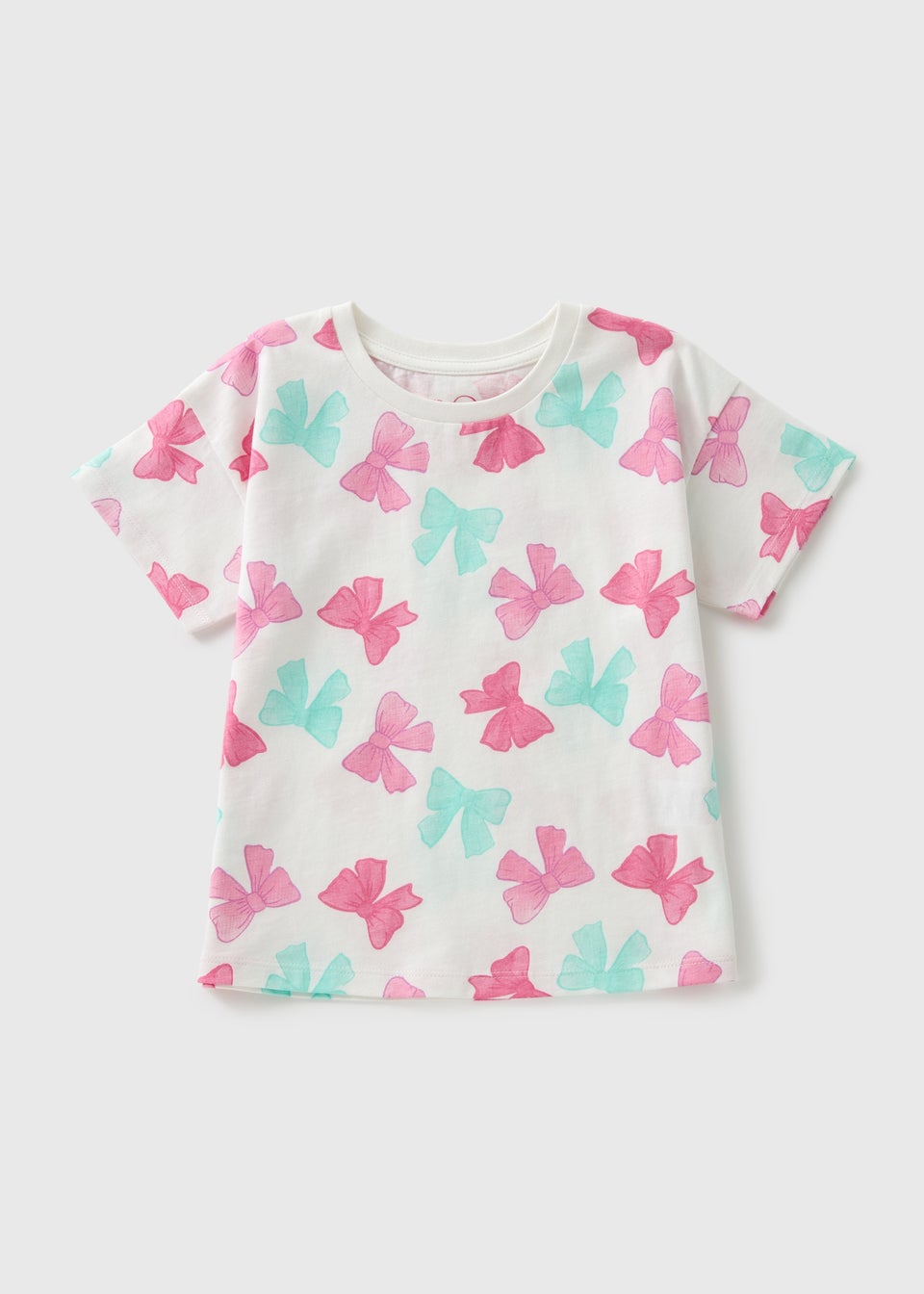 Girls Multicolour Bow T-Shirt (1-7yrs)