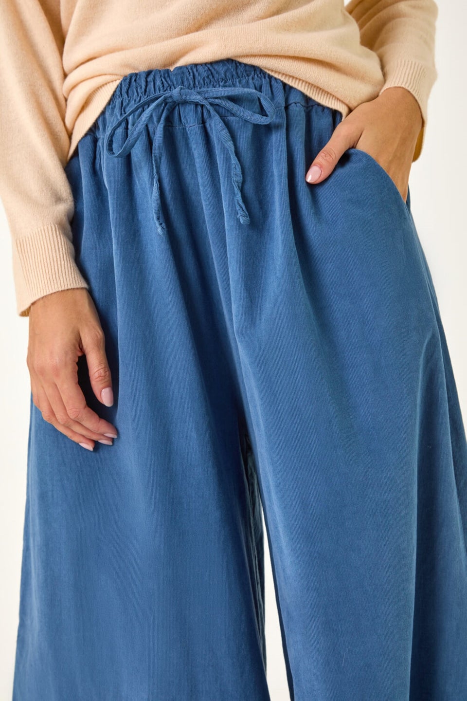 Roman Denim Baby Corduroy Wide Leg Trousers