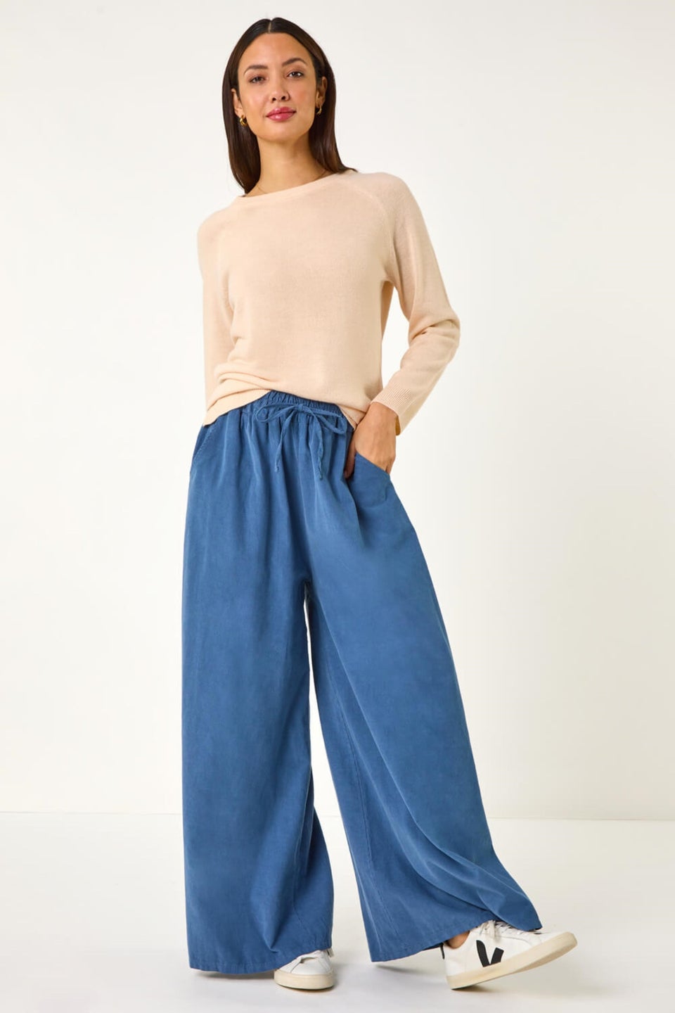 Roman Denim Baby Corduroy Wide Leg Trousers