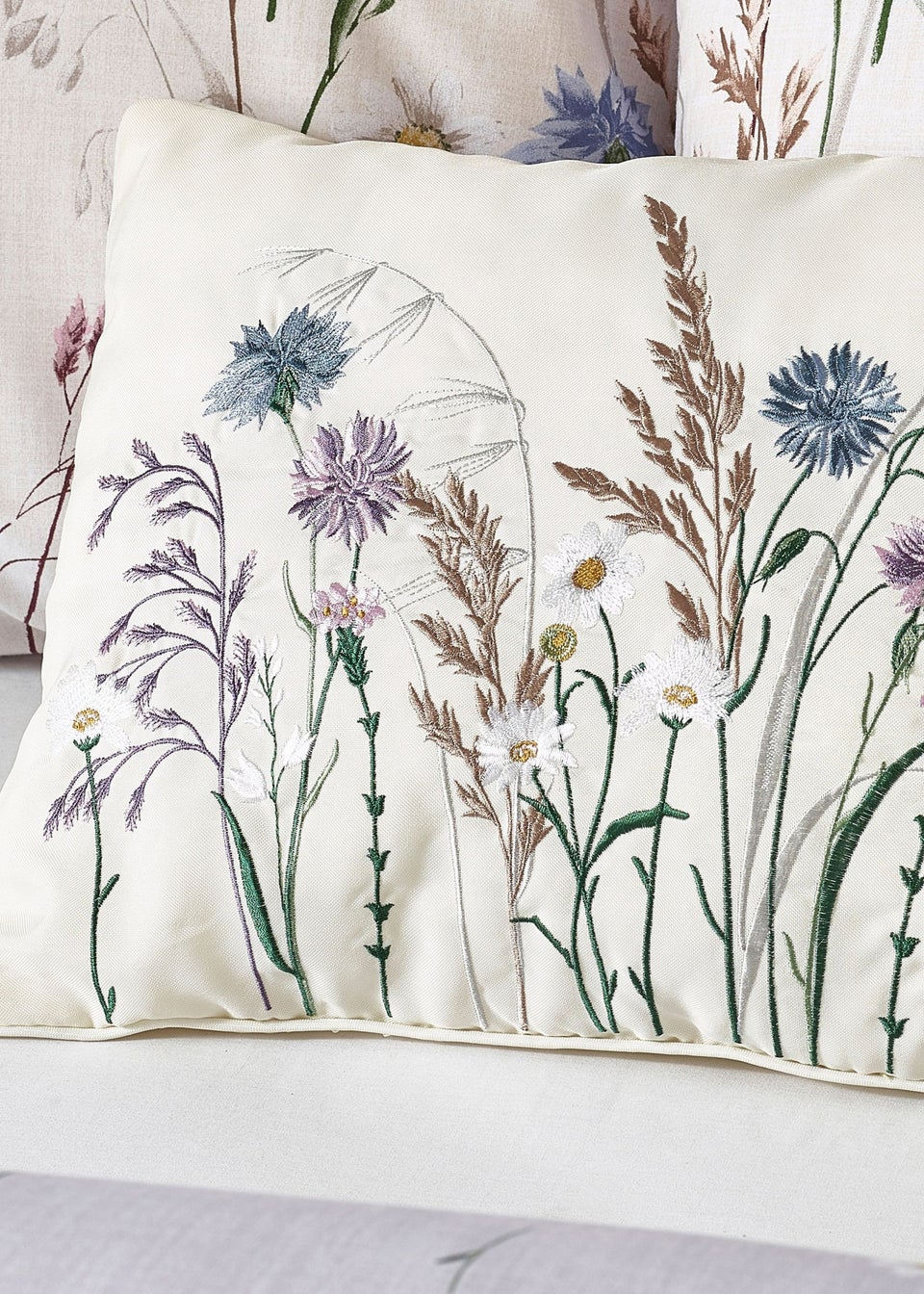 Catherine Lansfield Grasmere Floral Embroidered 30x40 cm Cushion