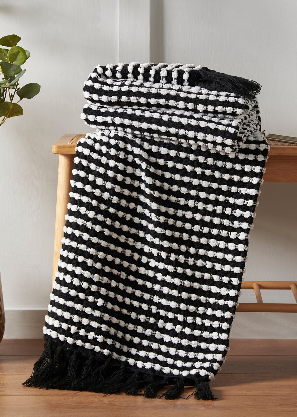 Catherine Lansfield Stab Stitch Blanket Throw (125x150cm)