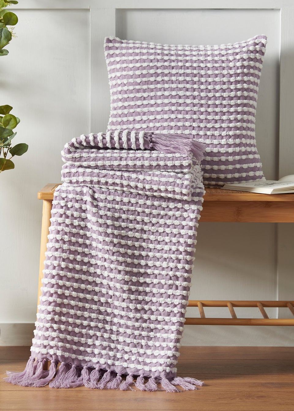 Catherine Lansfield Stab Stitch Cushion (43x43cm)