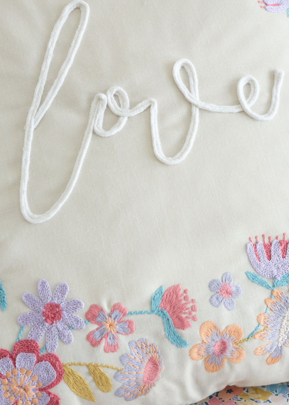 Catherine Lansfield Love Embroidered Cushion (45x45cm)