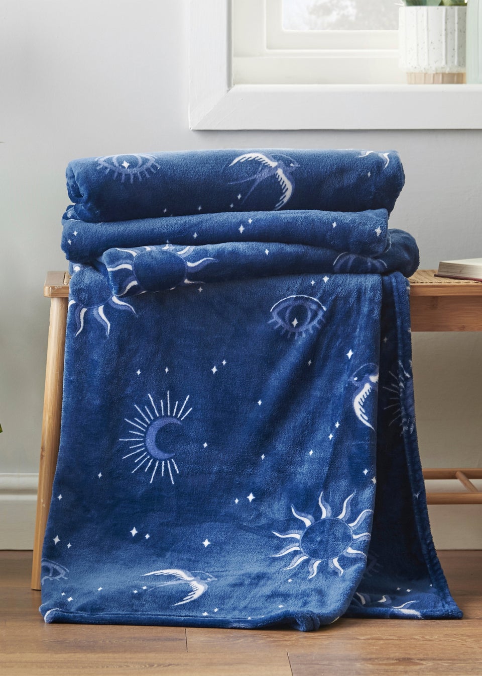 Sassy B Astrology Cosy Fleece 200x240cm Oversized Blanket Throw