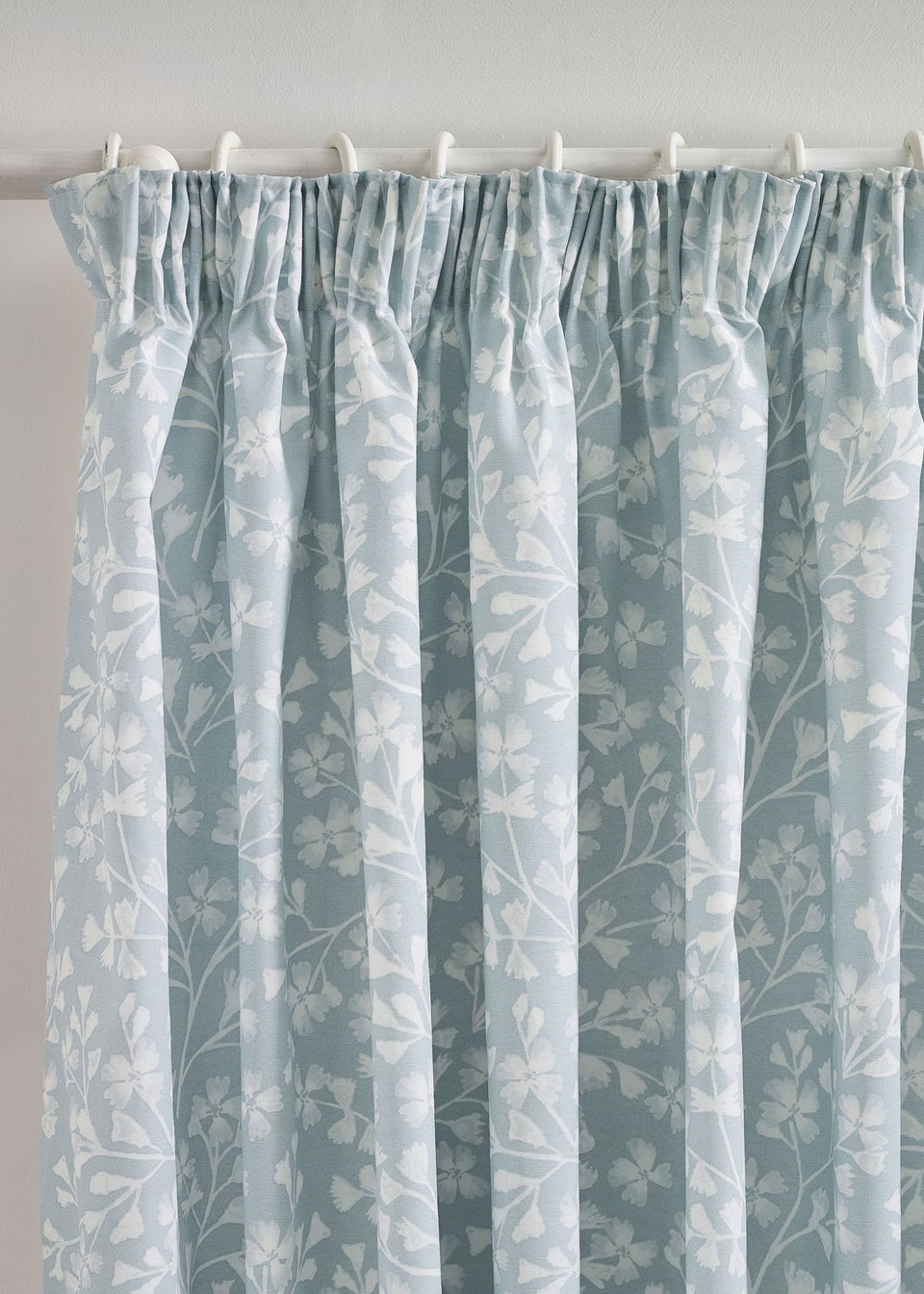 Catherine Lansfield Brooke Floral Lined Pencil Pleat Curtains