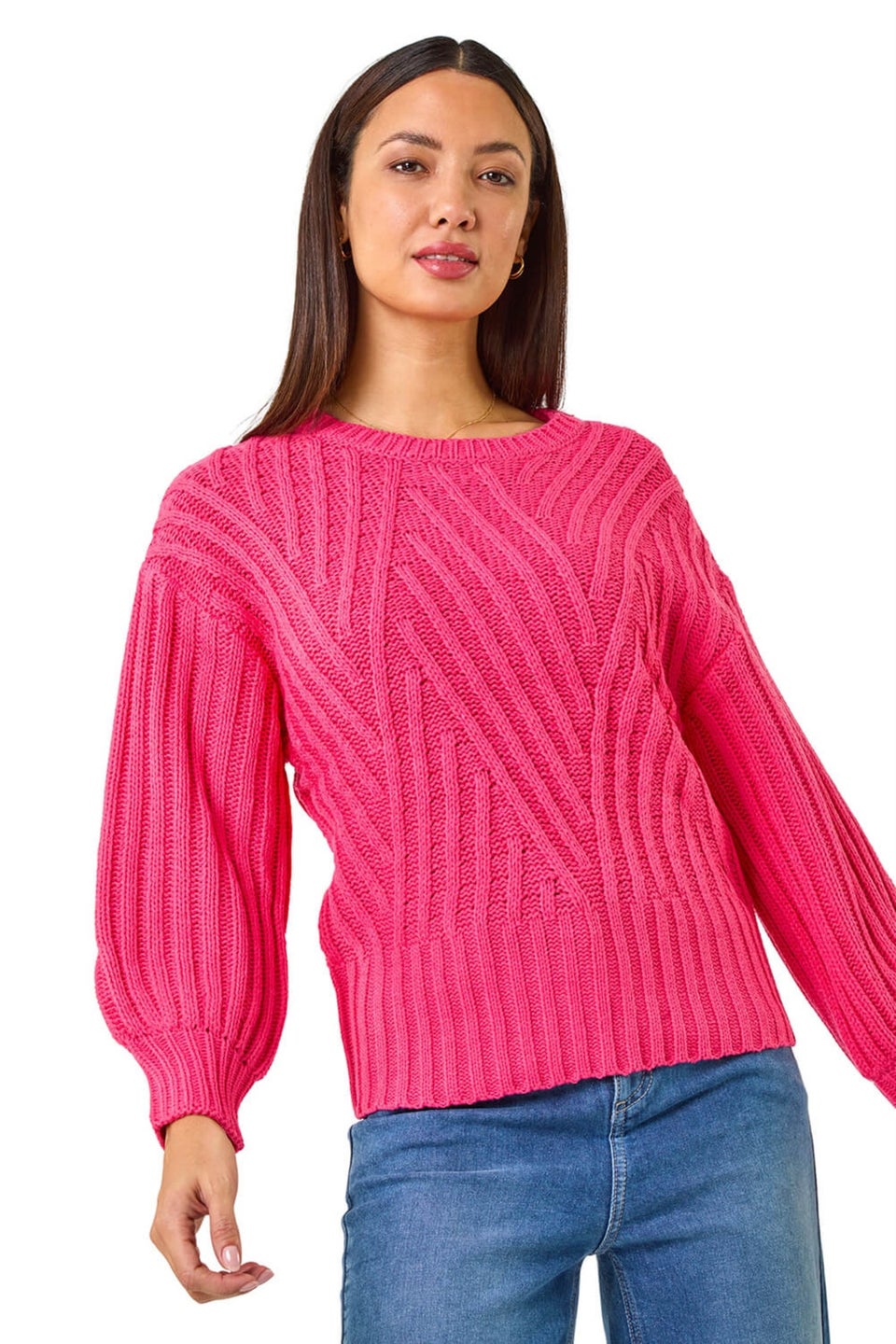 Roman Candy Pink Crew Stitch Detail